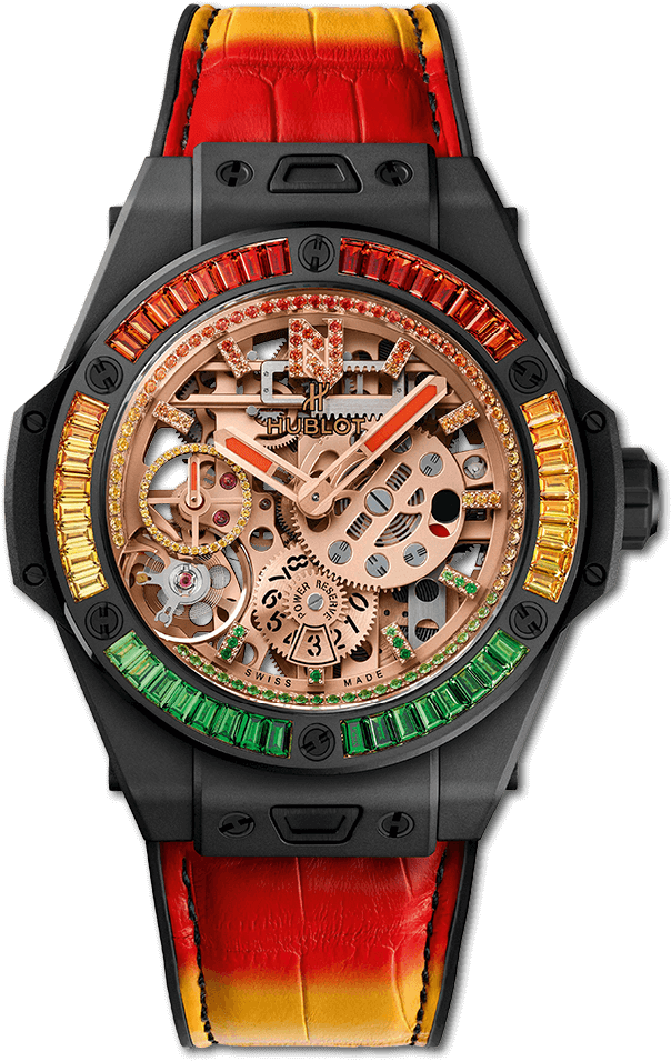 Luxury Skeleton Watchwith Gemstones