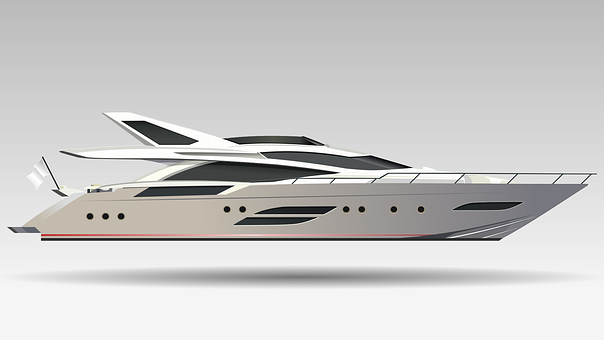 Luxury Yacht Vector Illustration