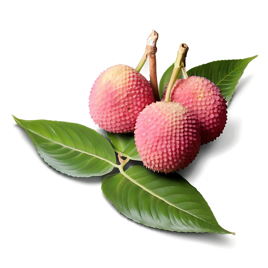 Lychee With Leaf Png Qua