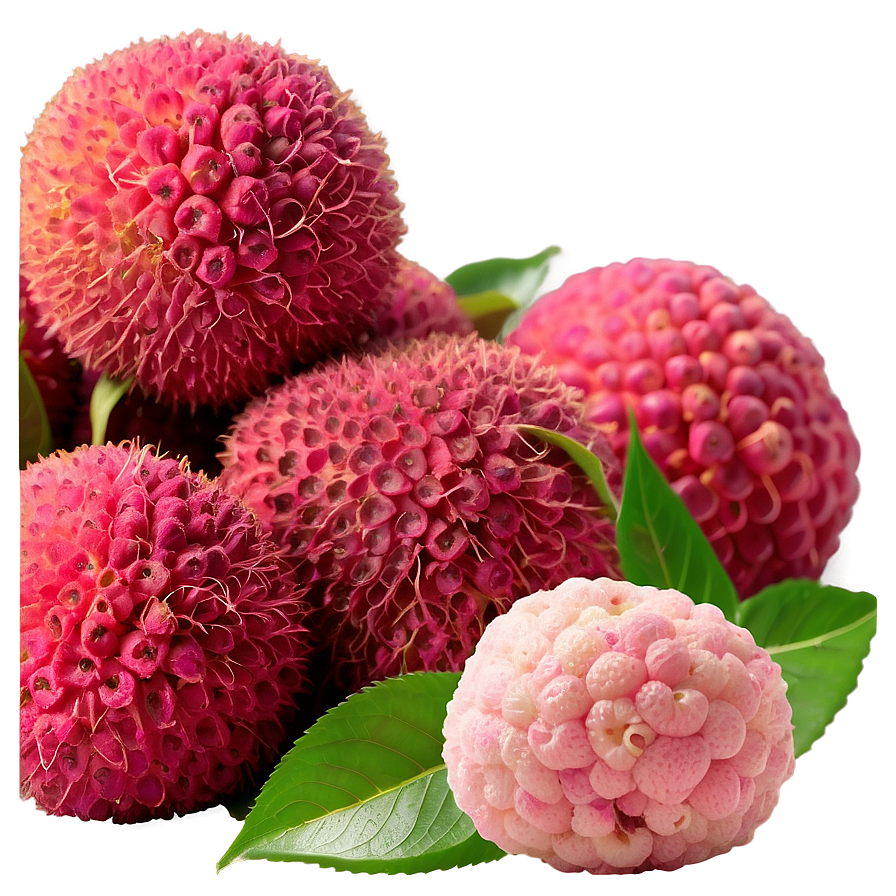 Lychee With Leaf Png Sqf37