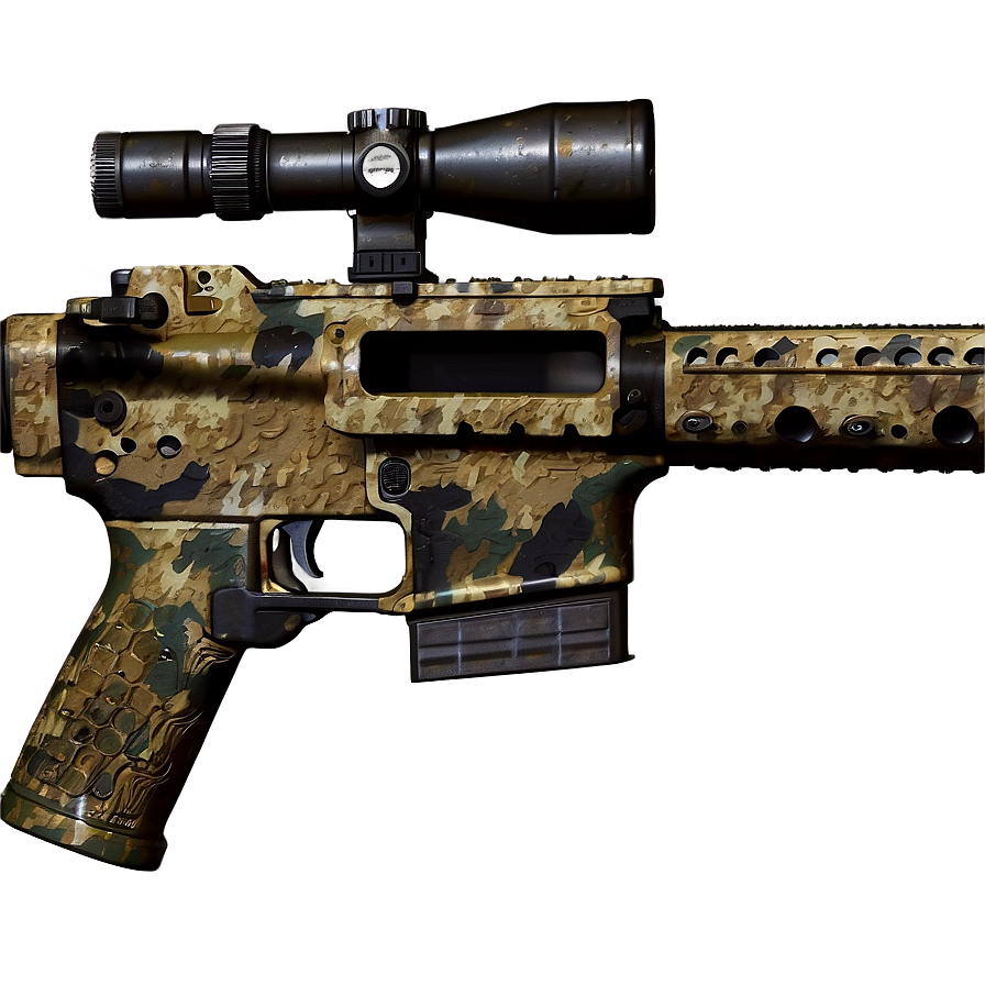 M16 Rifle Digital Camo Png Sbt76