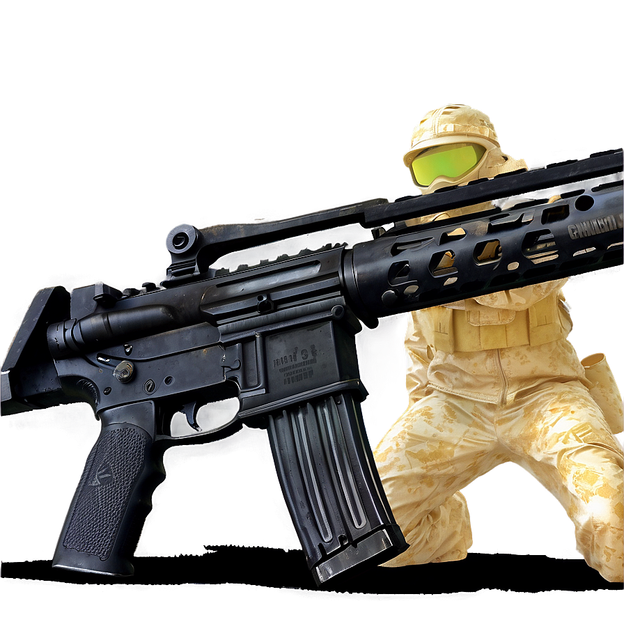 M16 Rifle Shooting Stance Png 06132024