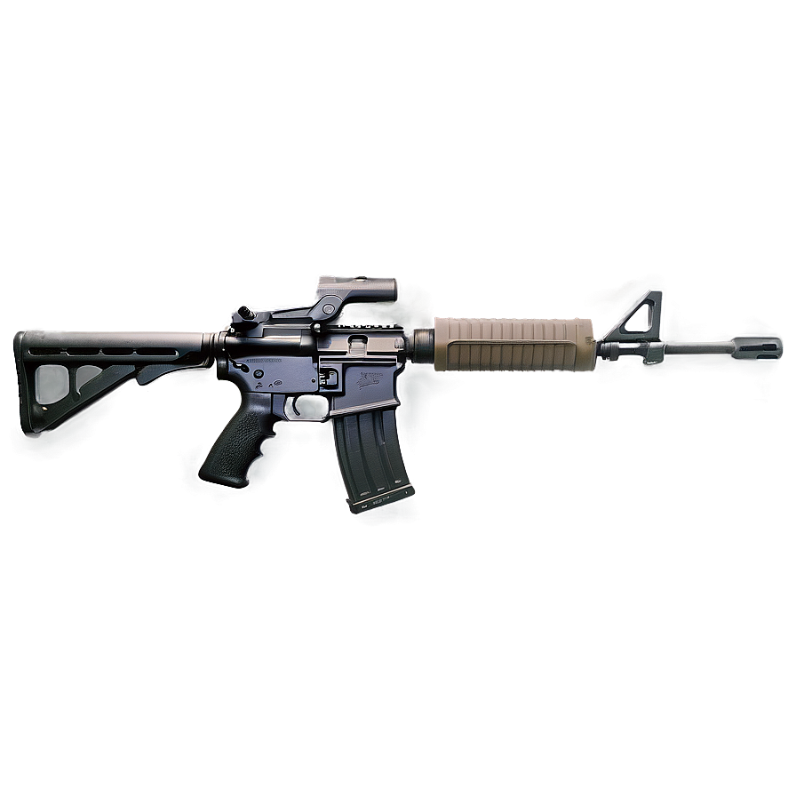 M16 Rifle With Bayonet Png Auv