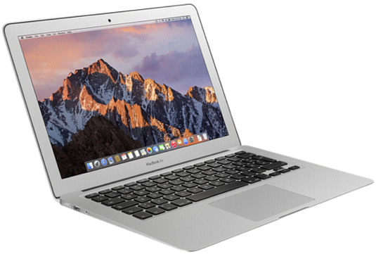 Mac Book Air Silver Open