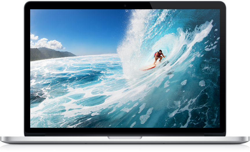 Mac Book Prowith Surfing Wallpaper