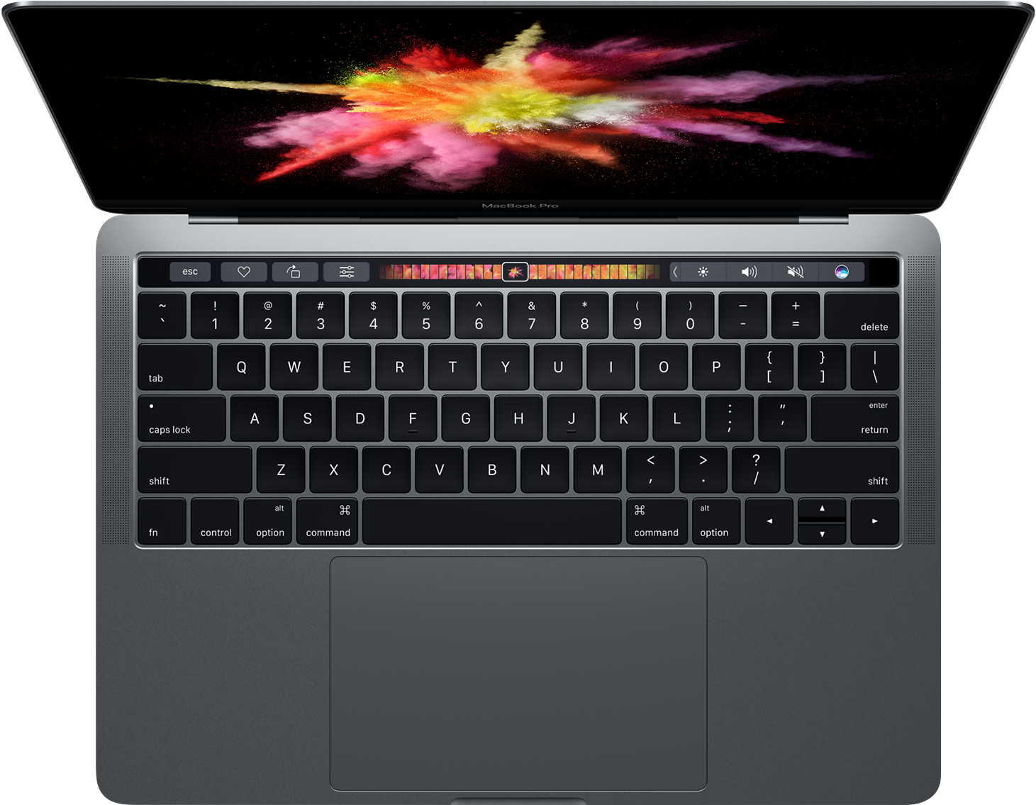 Mac Book Prowith Touch Bar Top View