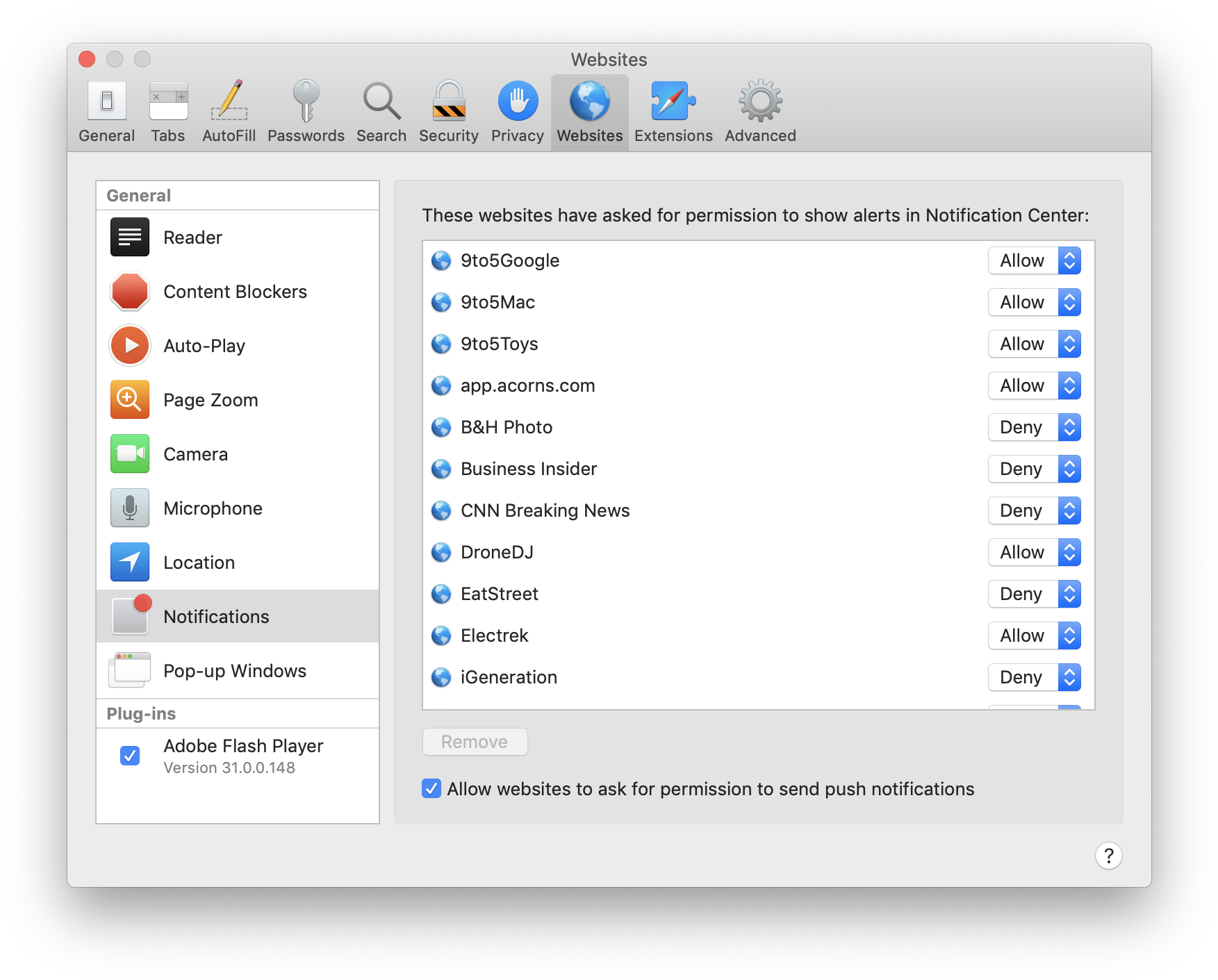 Mac Notifications Preferences Screen