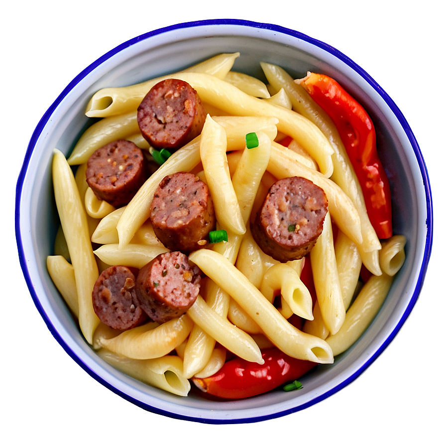 Macaroni With Sausage And Peppers Png Okj27