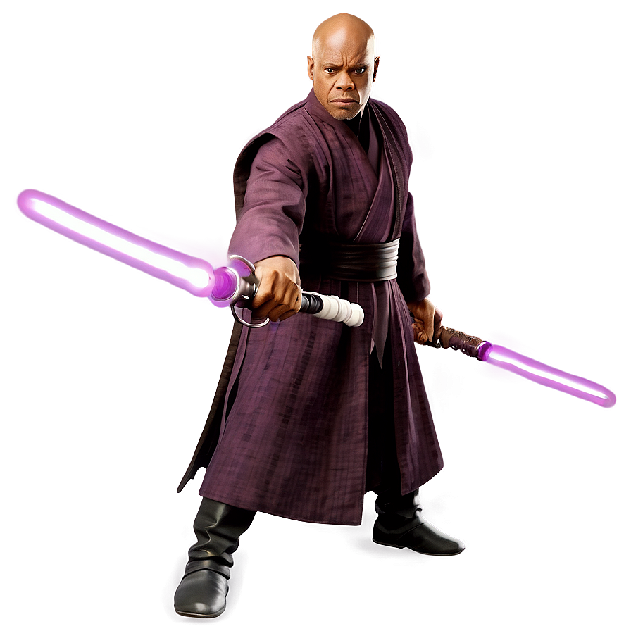 Mace Windu Battle Stance Png Fum