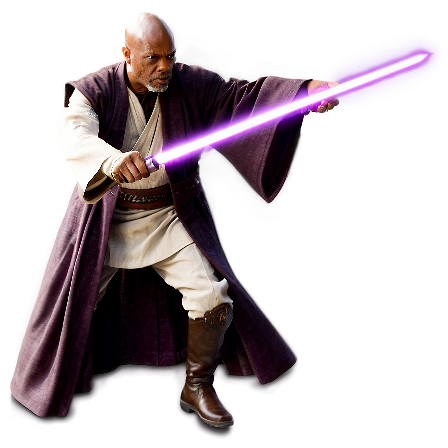 Mace Windu In Action Png Gre15