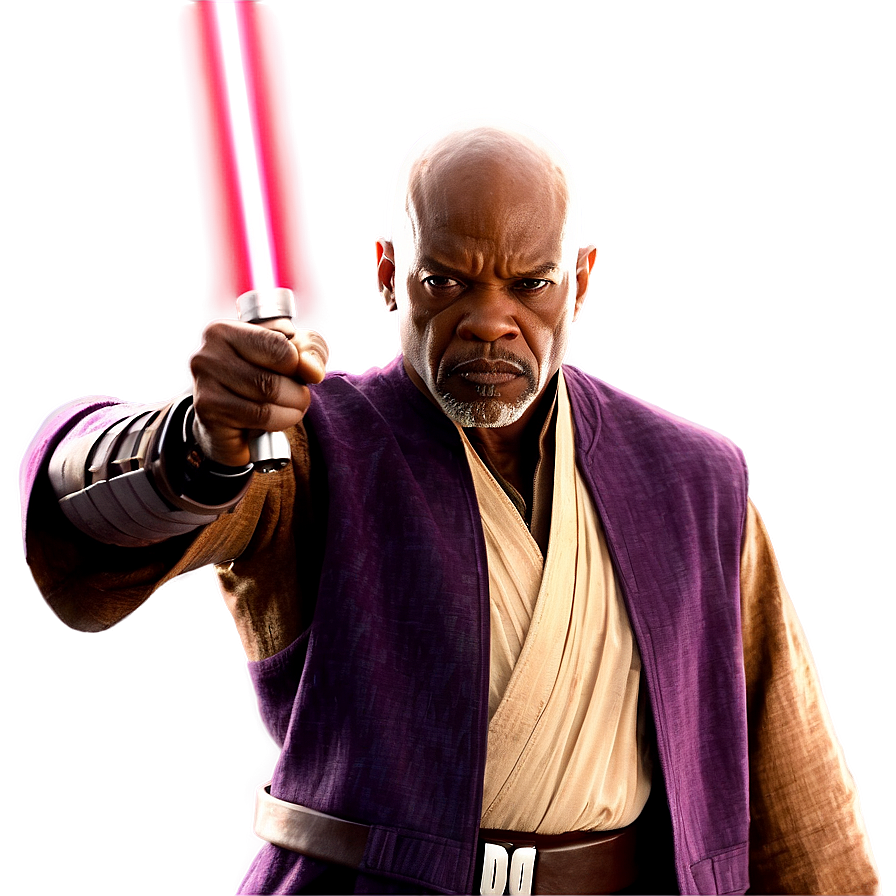 Mace Windu Leadership Pose Png Krk