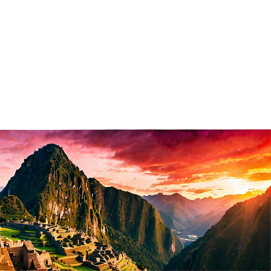 Machu Picchu Sunset View Png 06242024