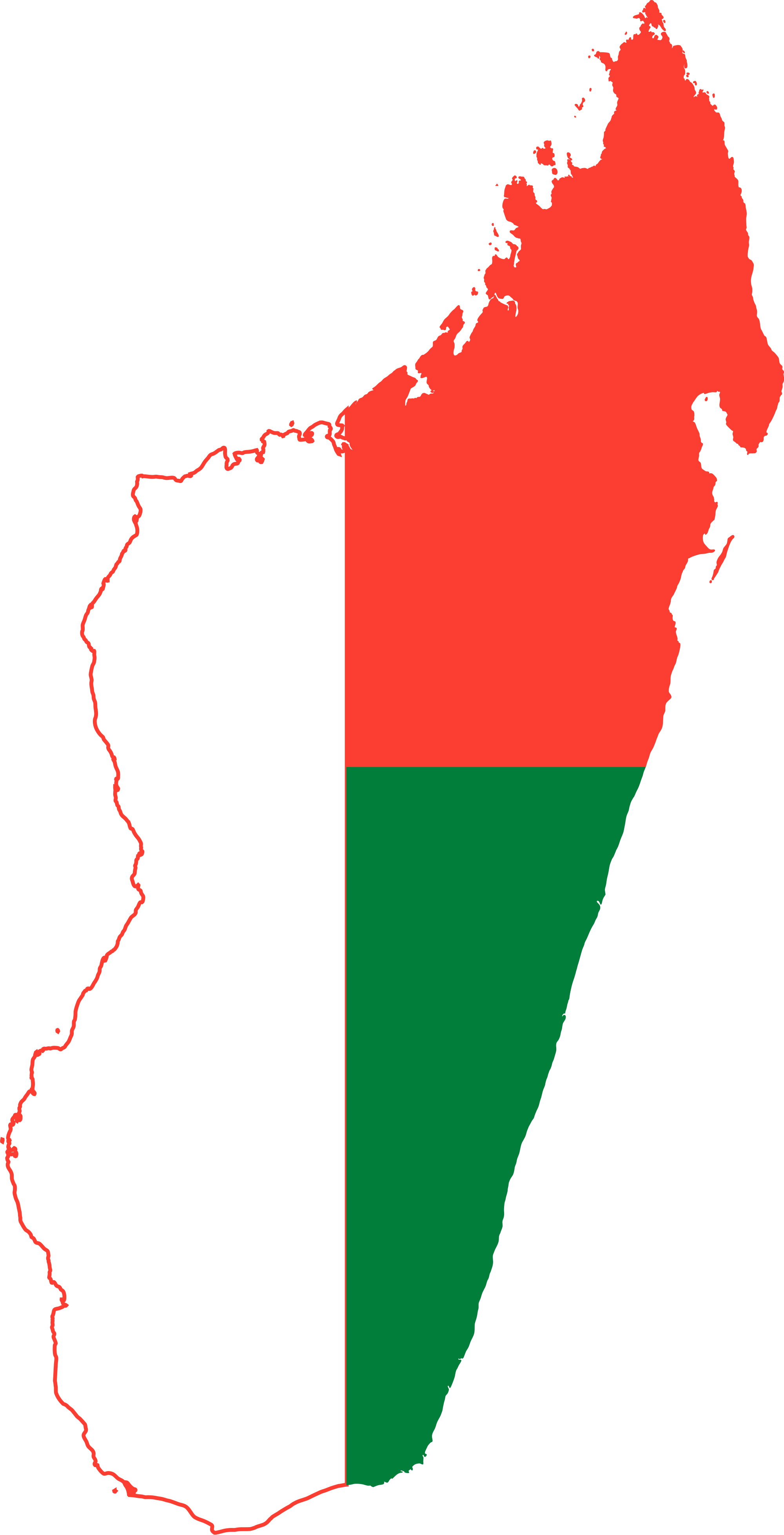 Madagascar Flag Map