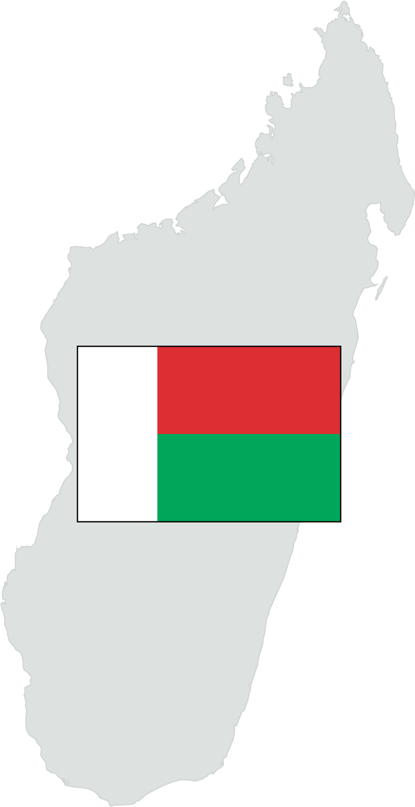 Madagascar Mapand Flag