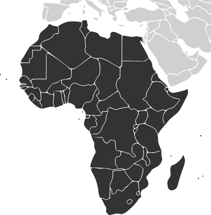 Madagascarand African Continent Map