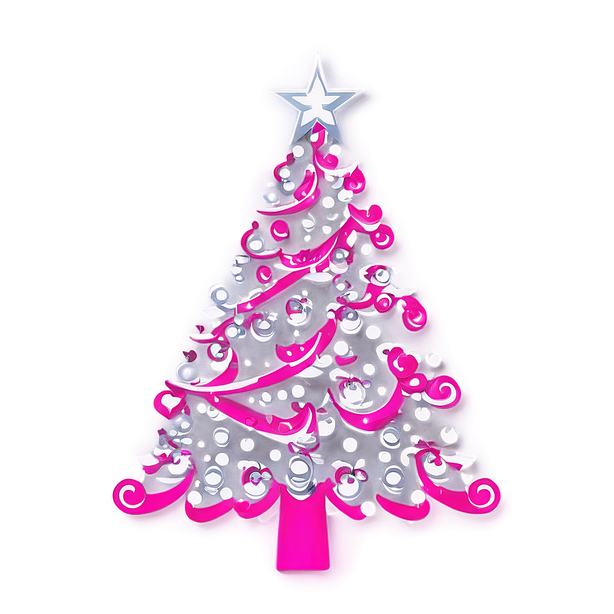 Magenta Pink Christmas Tree Png Wfu63