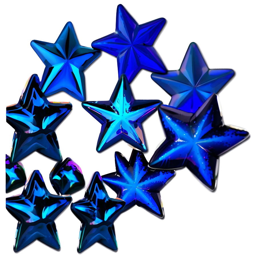 Magic Blue Stars Png 06252024