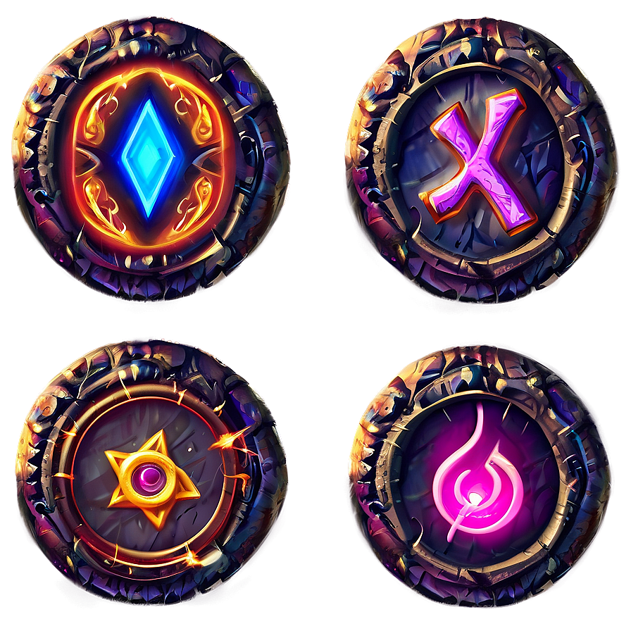 Magic Glowing Runes Png 05062024