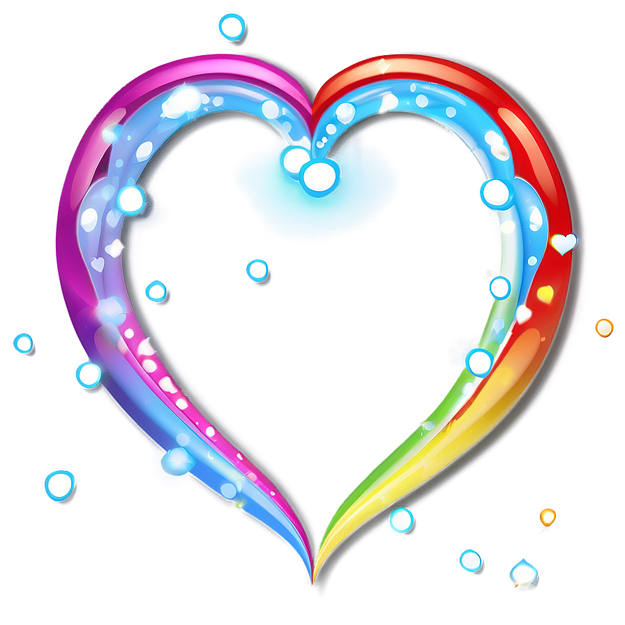 Magic Rainbow Heart Png 13