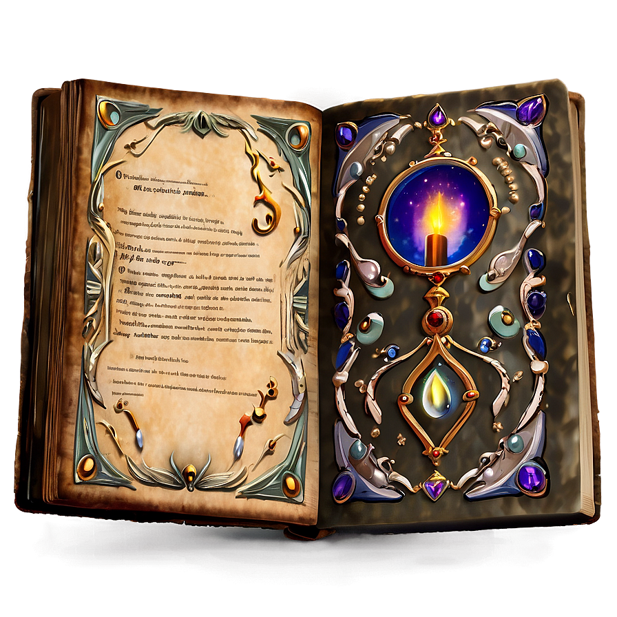 Magic Spell Book Open Png 31