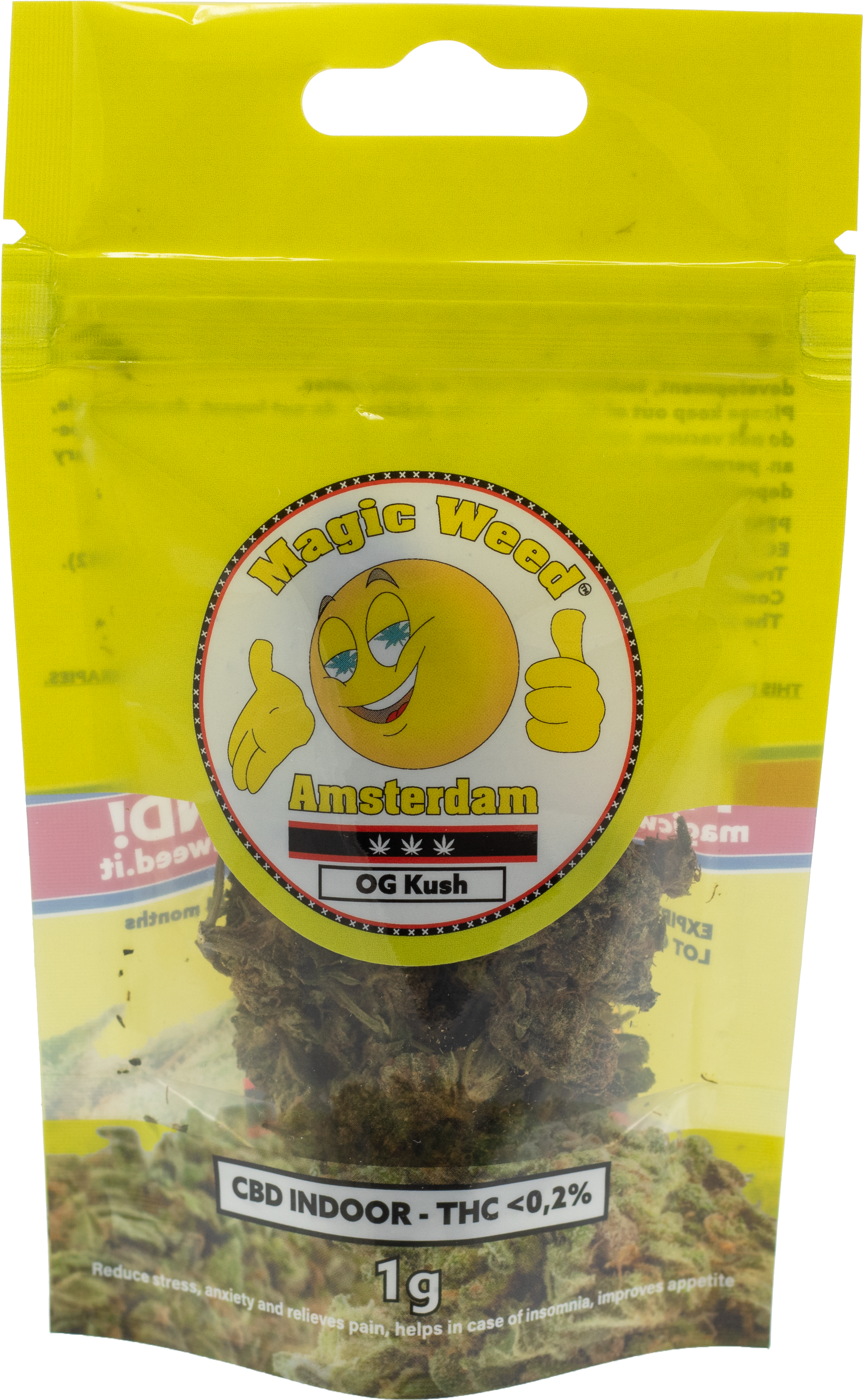 Magic Weed Amsterdam O G Kush C B D Packaging