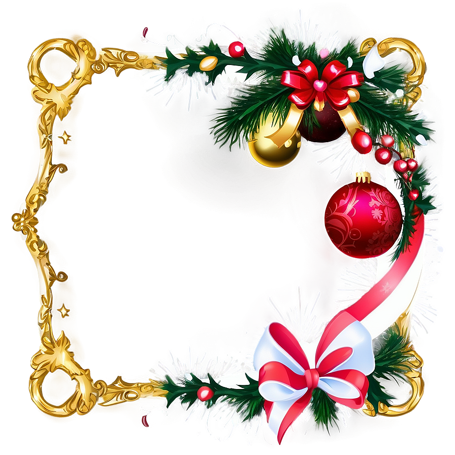 Magical Christmas Frame Png 25