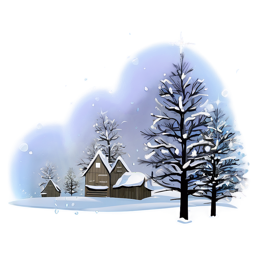 Magical Christmas Snowfall Png 35