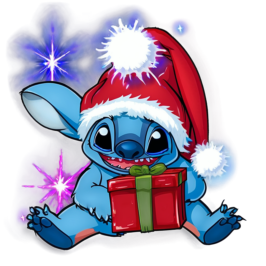 Magical Christmas With Stitch Png Ptn7