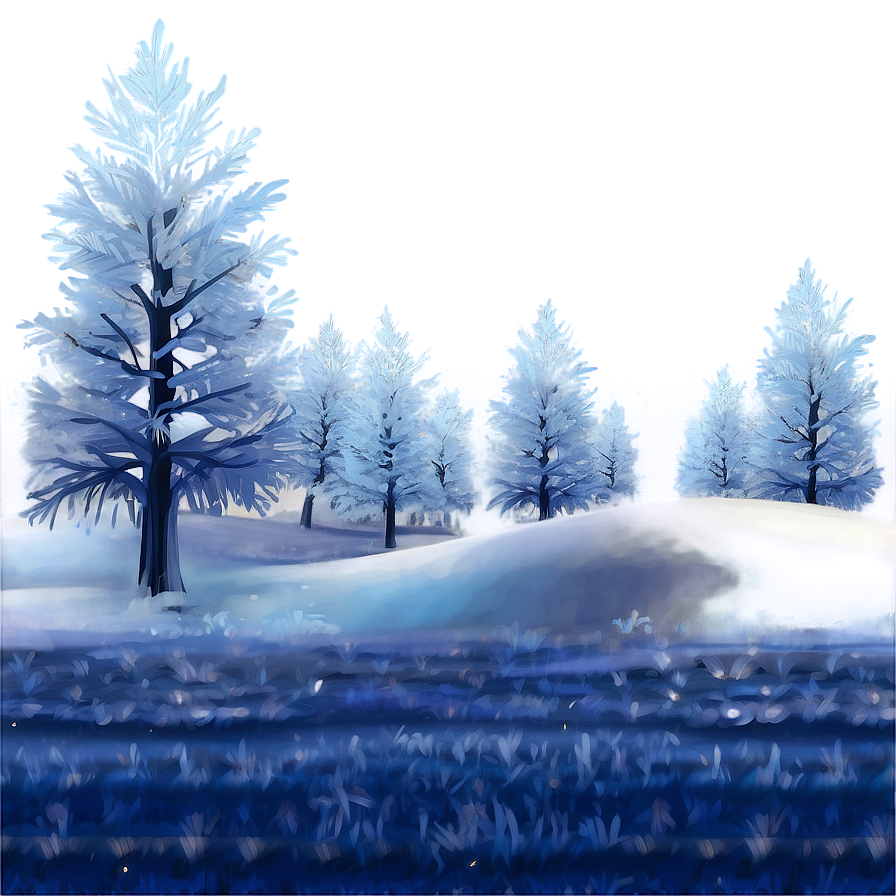 Magical Frosty Landscape Png Anm