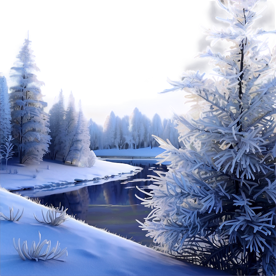 Magical Frosty Landscape Png Coq