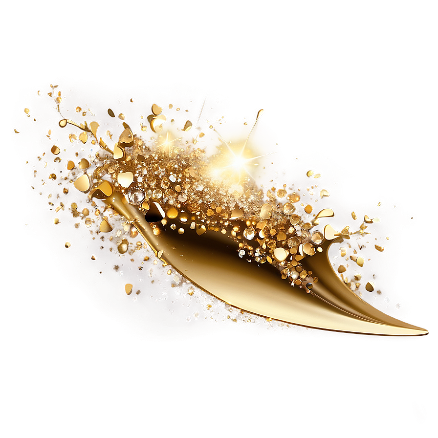 Magical Gold Dust Splash Png 06282024