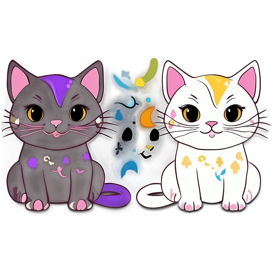 Magical Kawaii Cat Sketch Png 06242024