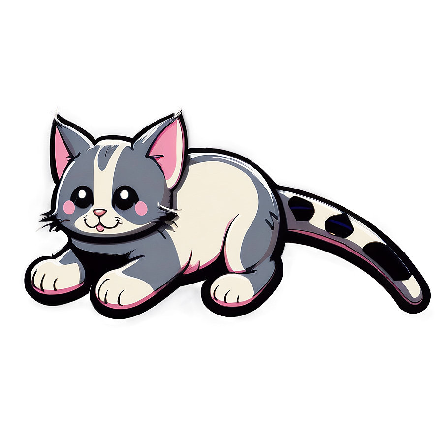 Magical Kawaii Cat Sketch Png Hjh