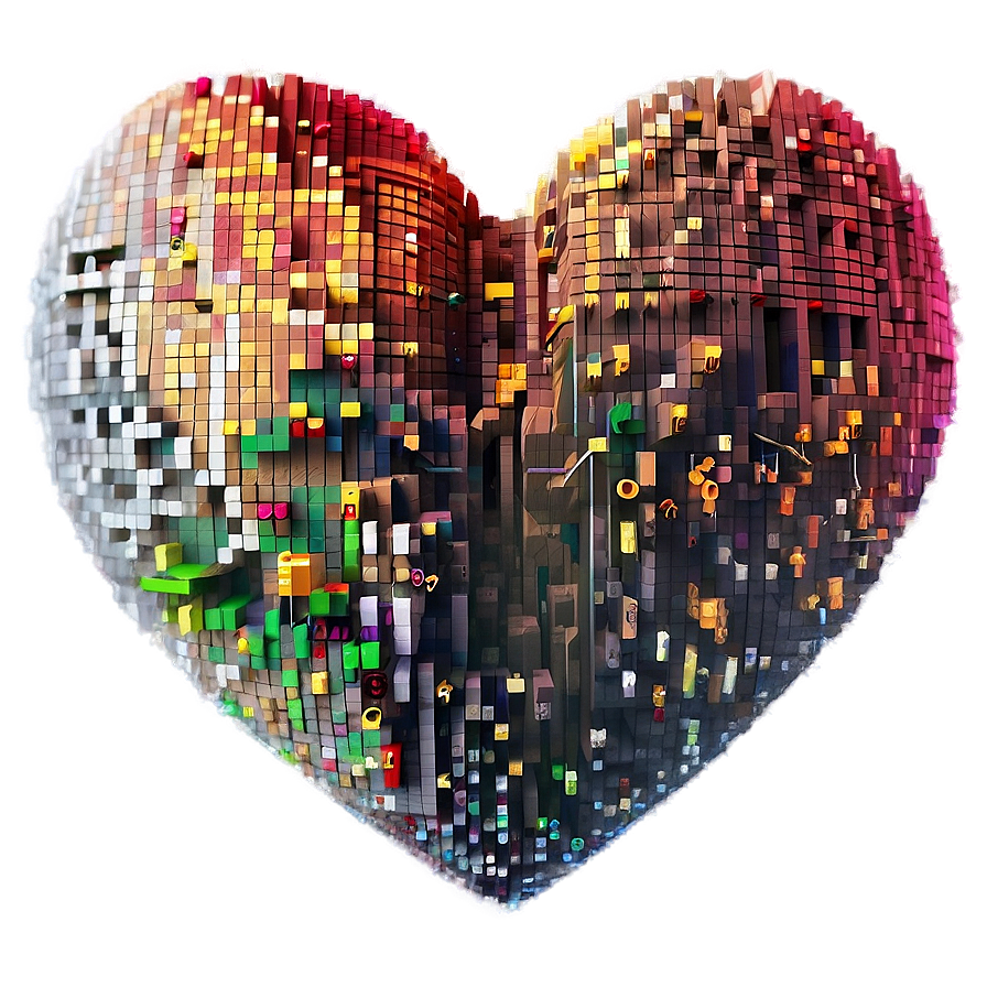 Magical Pixel Heart Png Umj71