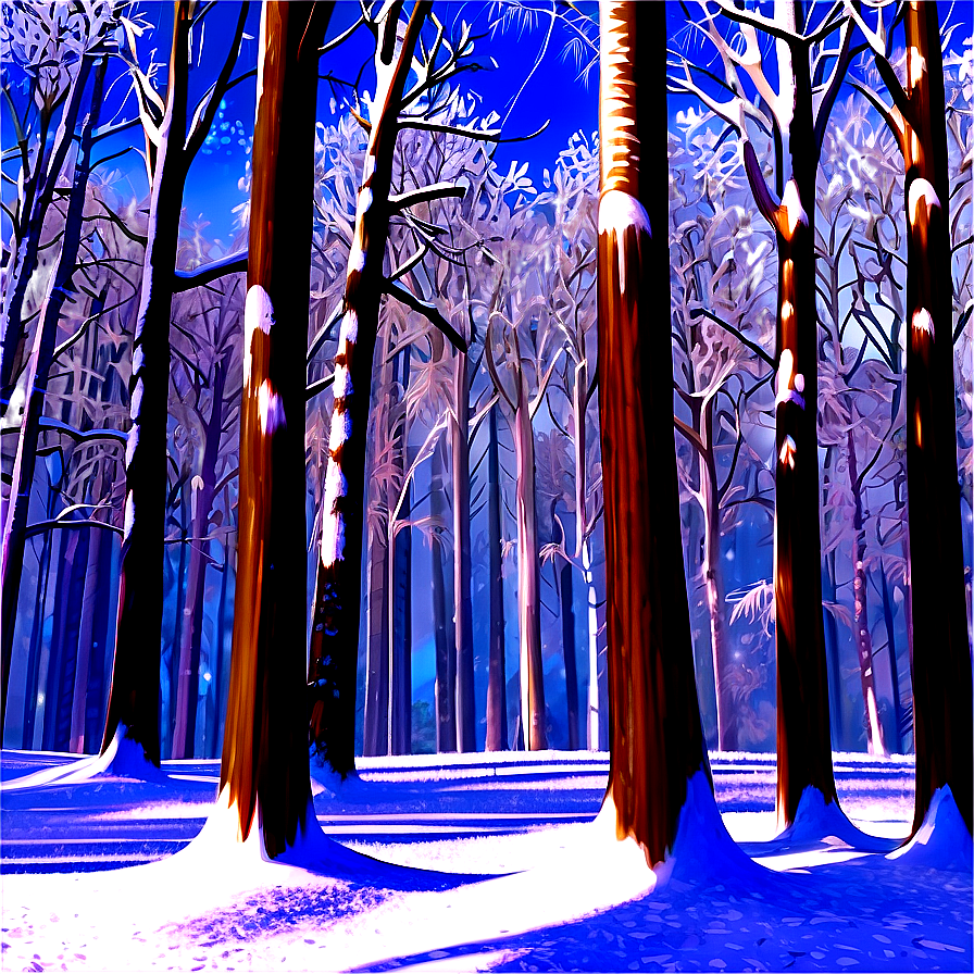 Magical Snowfall Forest Png Mrl