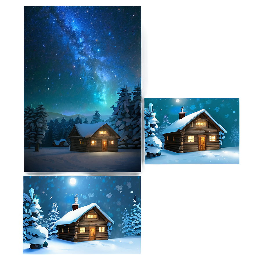 Magical Snowfall Night Png 47