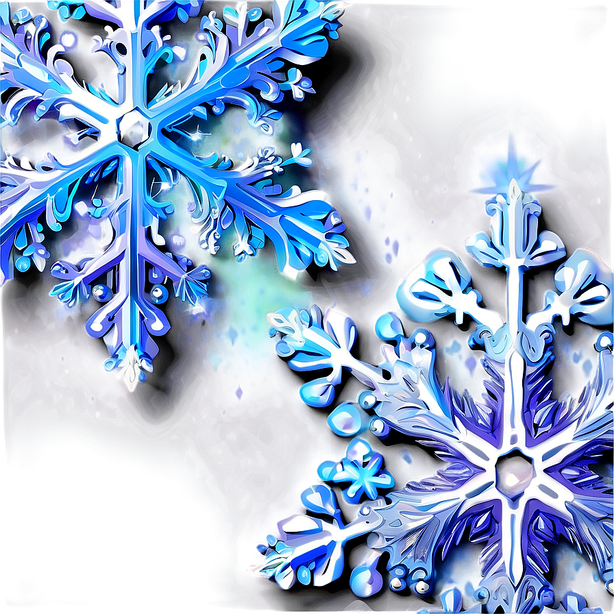 Magical Snowflakes Close-up Png Bkh98