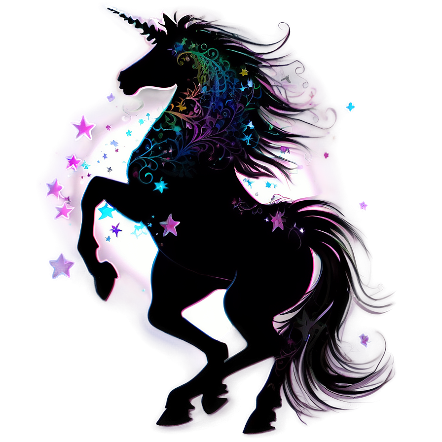 Magical Unicorn Silhouette Png Vud19