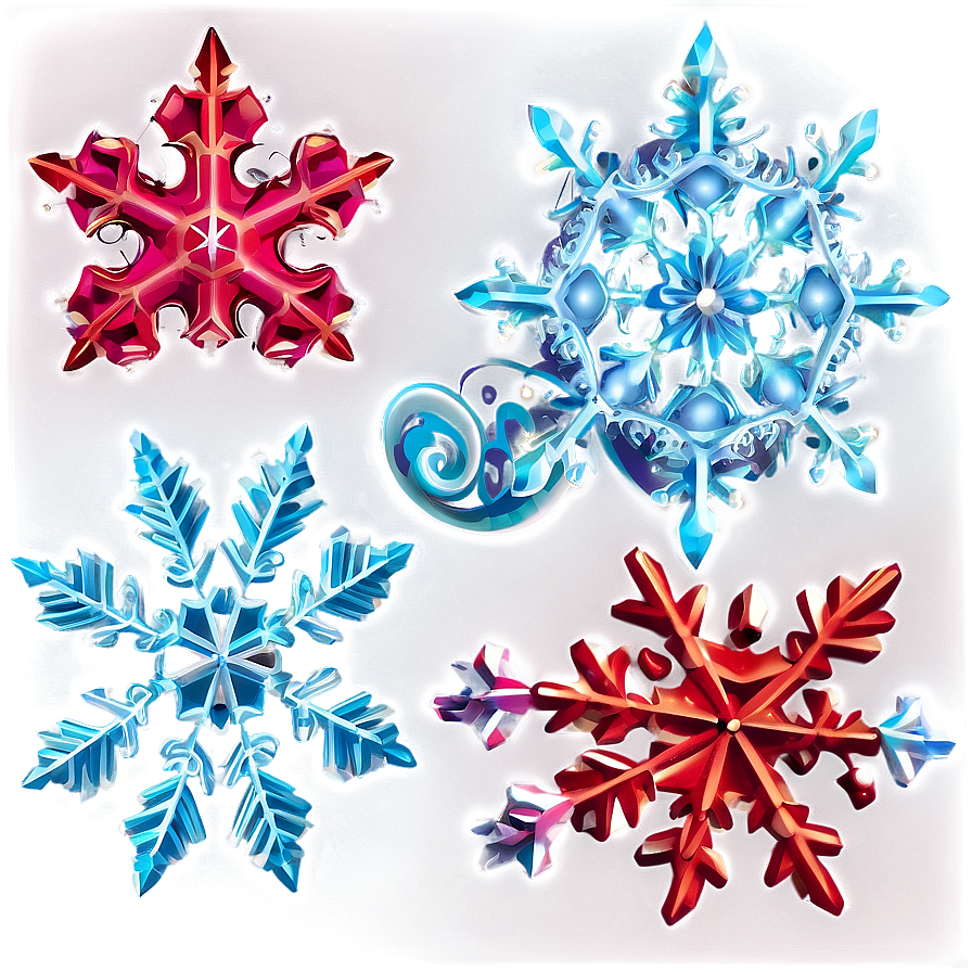 Magical Xmas Snowflakes Png 30