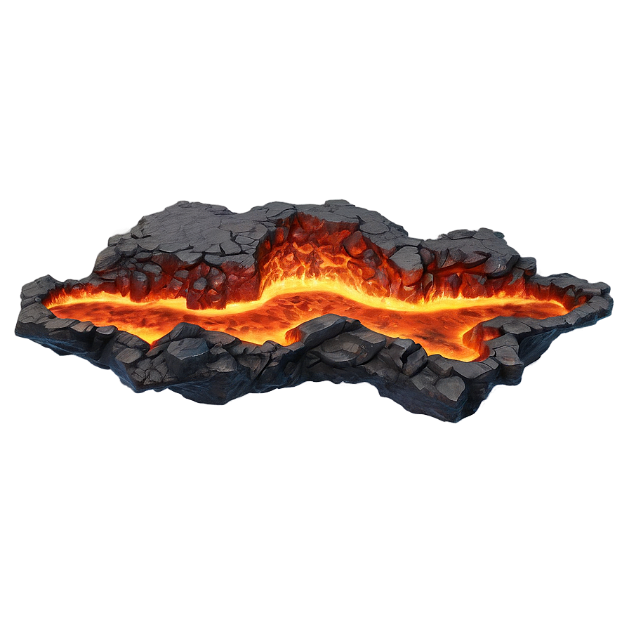 Magma Cracks Effect Png Fgy17