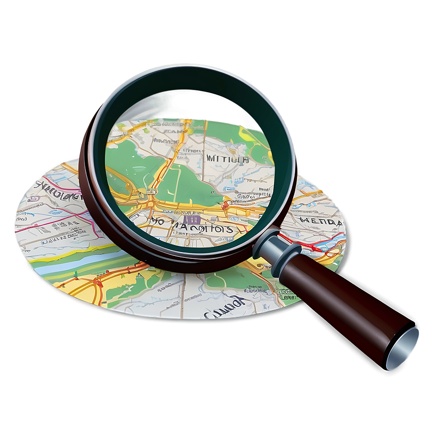 Magnifying Glass And Map Png Wmi28