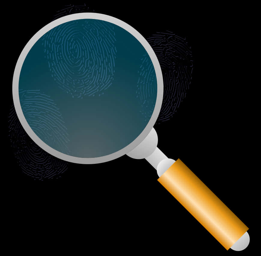 Magnifying Glass Fingerprint Analysis