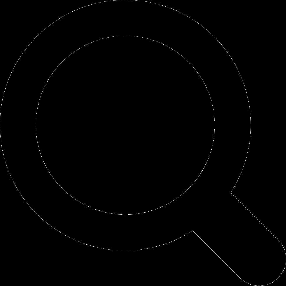 Magnifying Glass Icon Silhouette