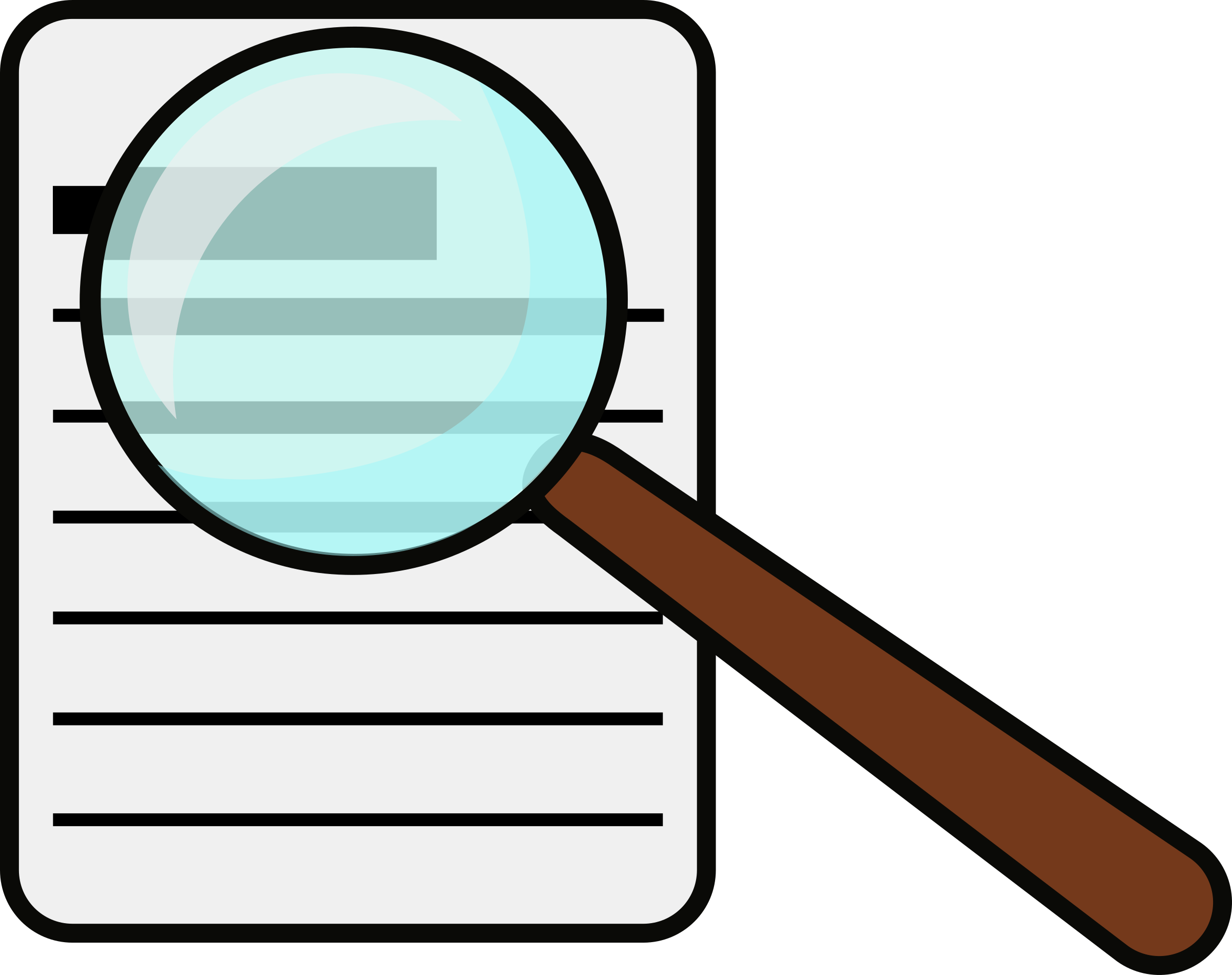 Magnifying Glass Over Document