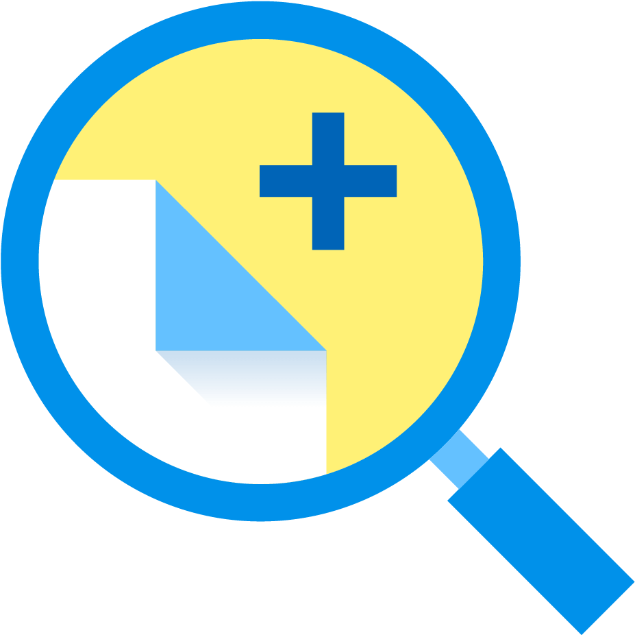 Magnifying Glass Plus Sign Icon