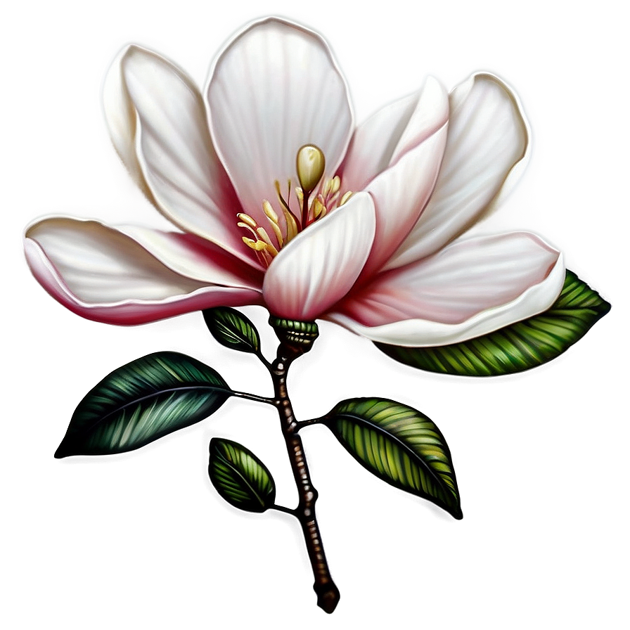 Magnolia Flower Tattoo Design Png Nid44