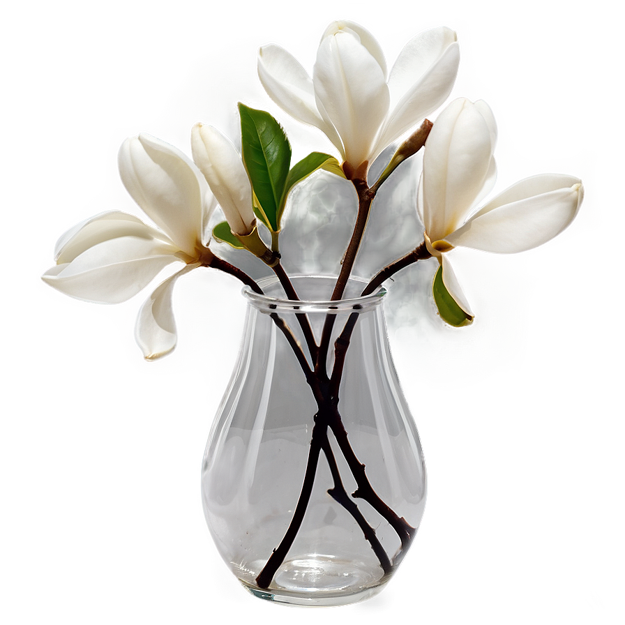 Magnolia In Vase Png Oye