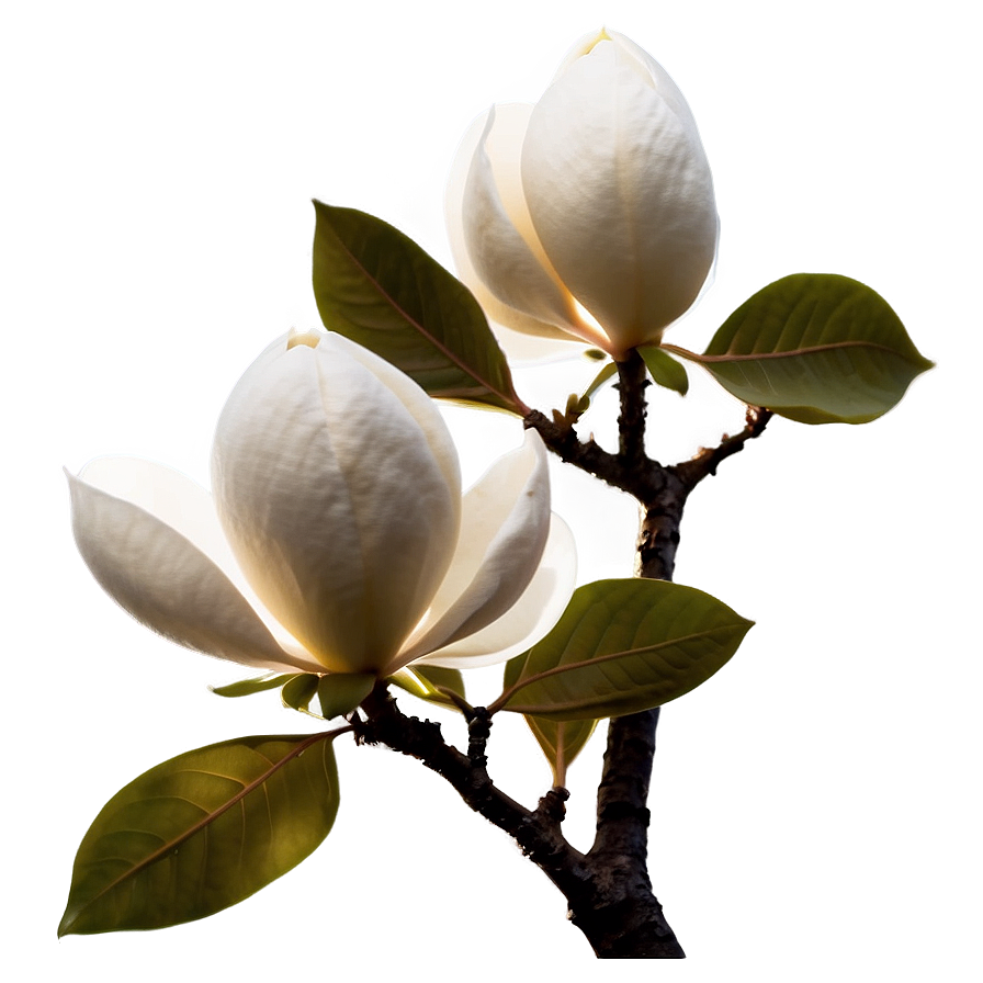 Magnolia Silhouette At Dusk Png Mvp