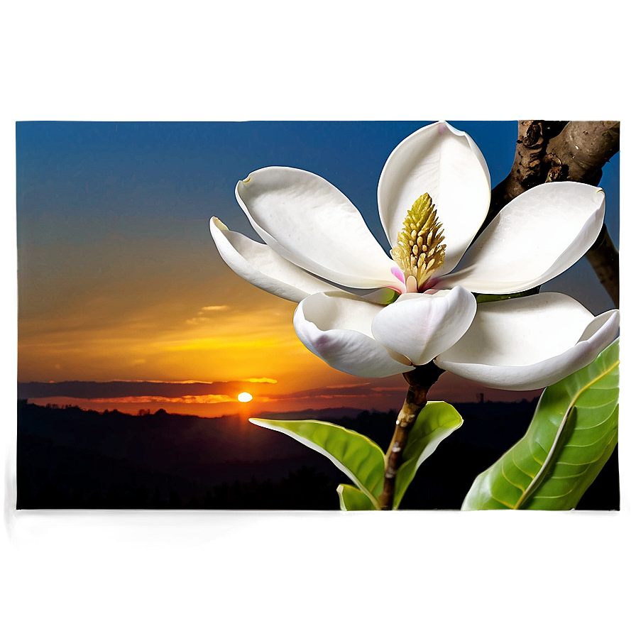 Magnolia Sunset Scene Png Xfd82