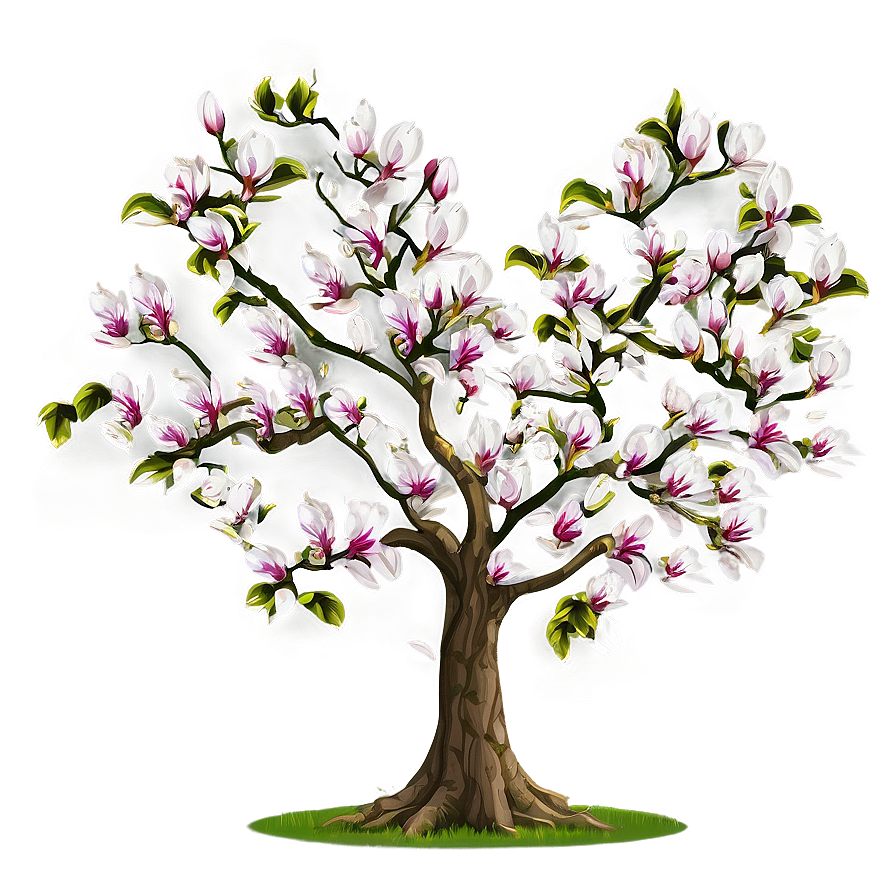 Magnolia Tree With Carved Heart Png Dvk